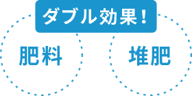 肥料と堆肥　ダブル効果
